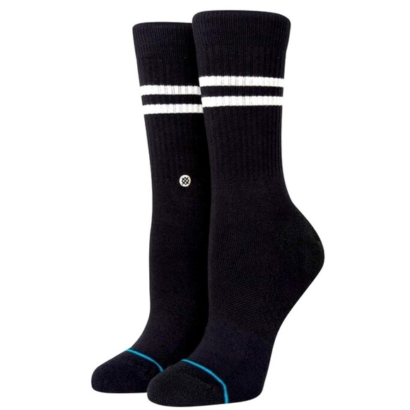 NWT! Stance women’s casual crew socks. 3-pack. Black&white stripe. Size 8-10.5. - Picture 1 of 7